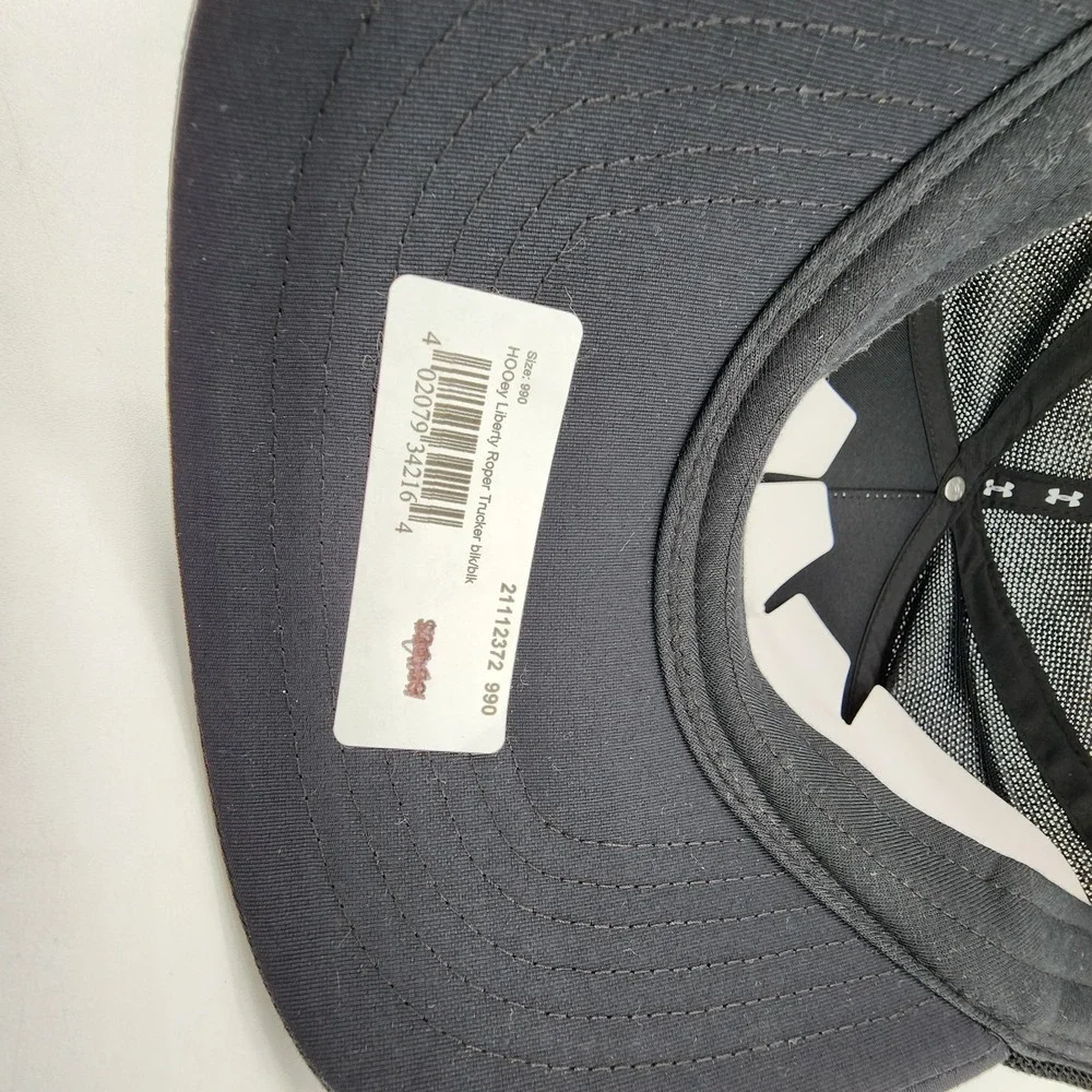 Under Armour UA Freedom Trucker Hat Adjustable Snapback Cap Black Mesh‎ Back NEW